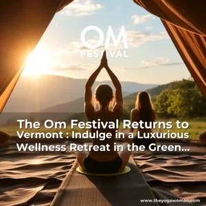 Artistic representation for The Om Festival Returns to Vermont : Indulge in a Luxurious Wellness Retreat in the Green Mountains of Vermont with SUP Yoga Sound Healing and Spa Treatments at The Om Festival 2025